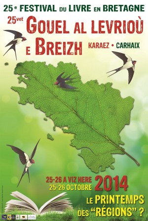 Affiche 2014 du Festival du livre en Bretagne